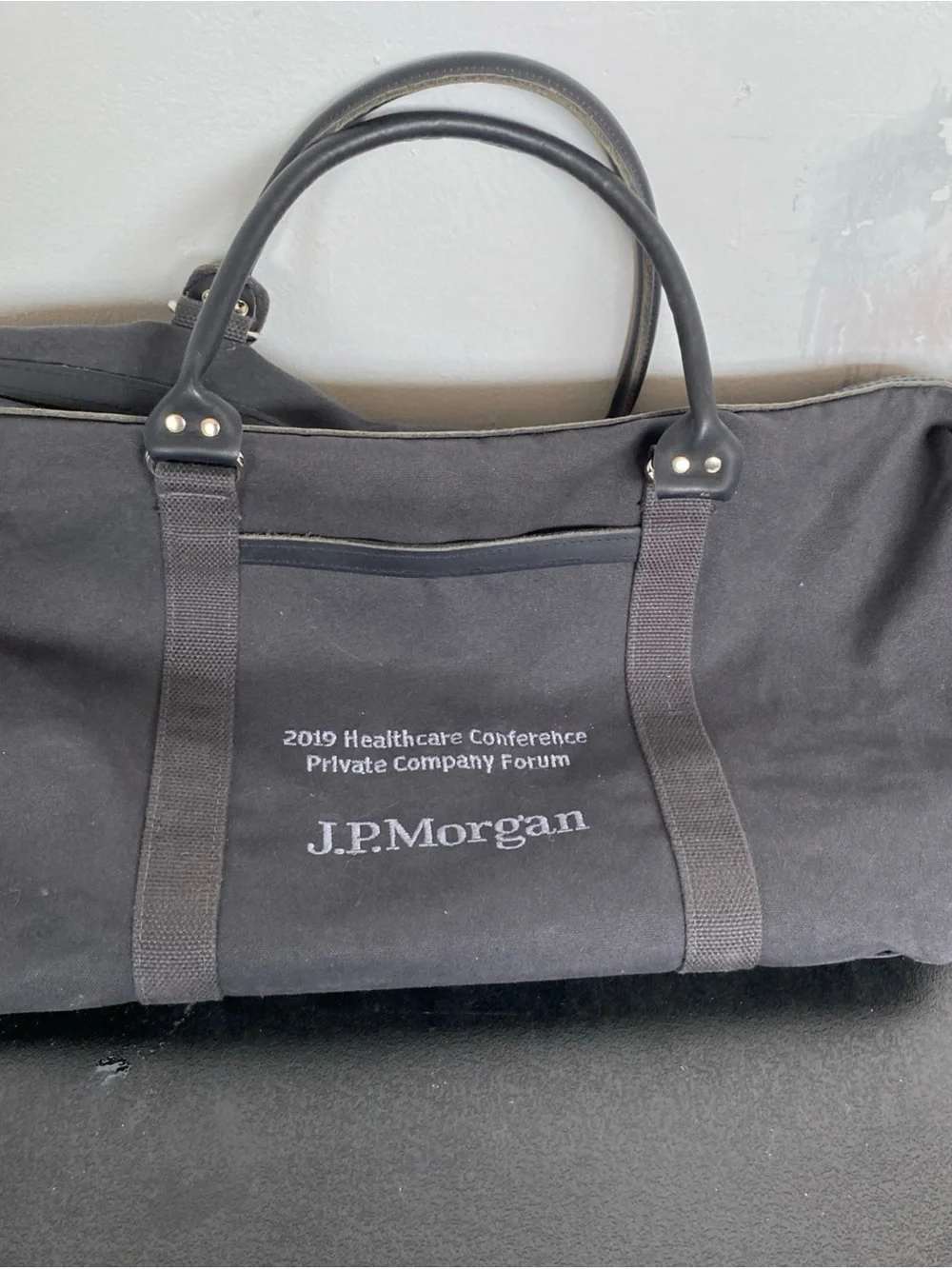 Scarborough & Tweed Made in USA Branded JP Morgan Bag - no shoulder bag